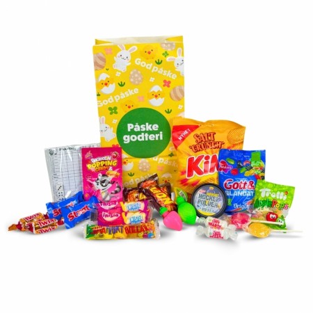Påskepose med godteri og PåskeYatzy