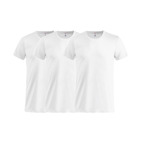 Clique Basic-T 3-pack Hvit