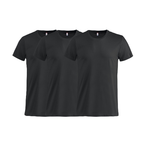 Clique Basic-T 3-pack Svart